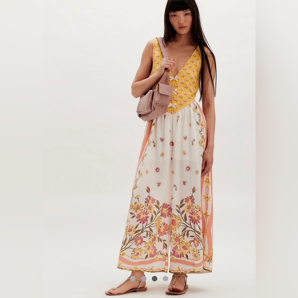 Free People Bali Honeydew Jumpsuit
